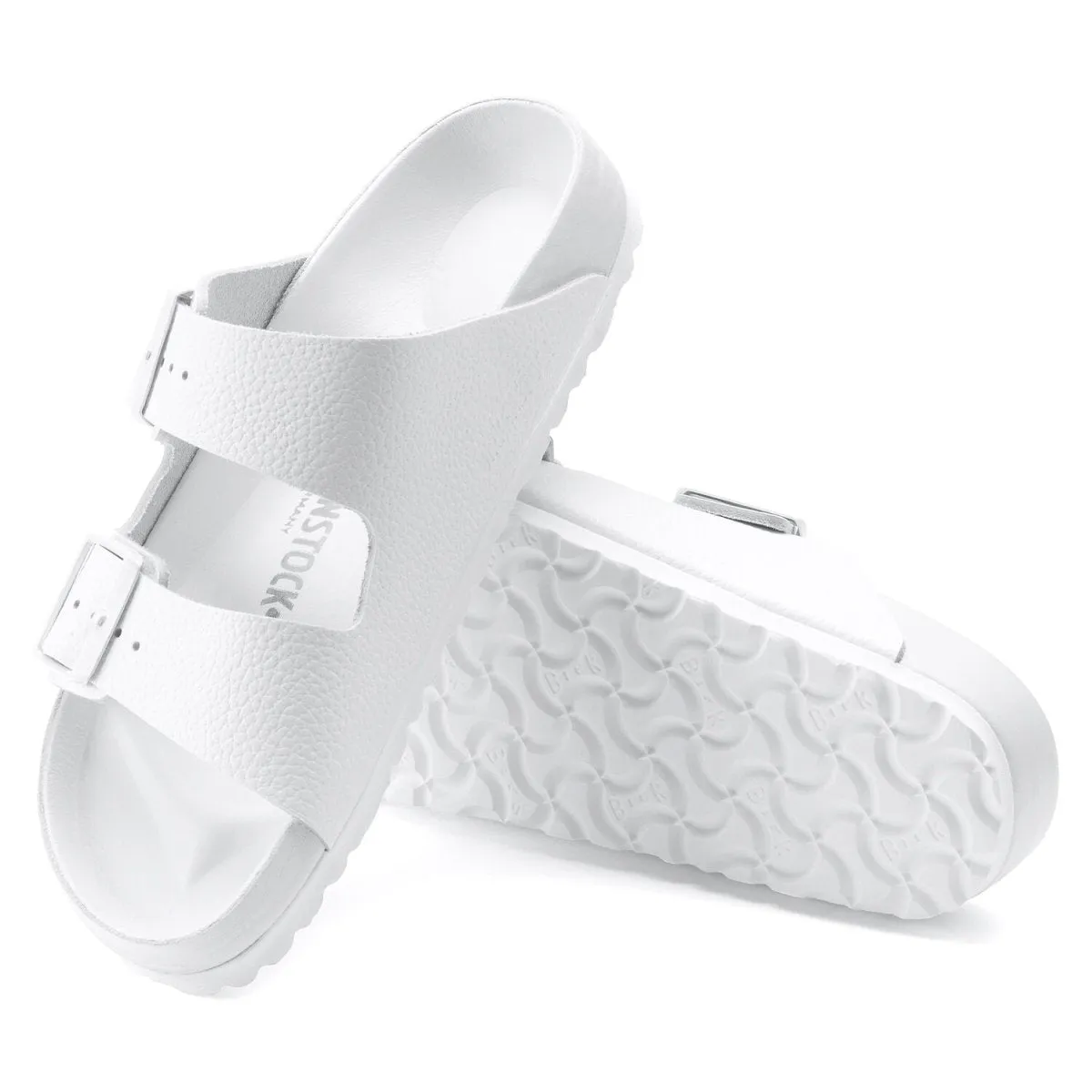 Birkenstock Women's Arizona Exquisite White/White Leather Ergonomic Design Cushioned Midsole