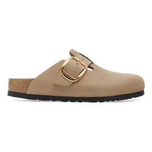 Comfortable Step Shoes Breath Zones Birkenstock Women's Boston Big Buckle Tobacco Brown Oiled Leather