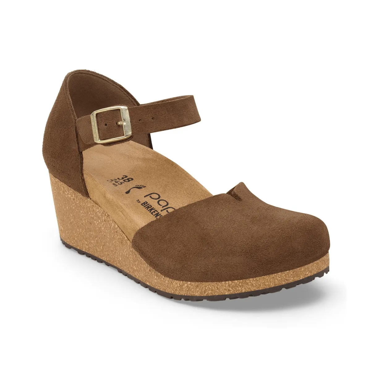 Birkenstock Women's Mary Dark Tea Suede Cloud Like Comfort