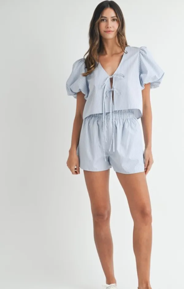 Blaire Bubble Blouse Set Magnetic Closure