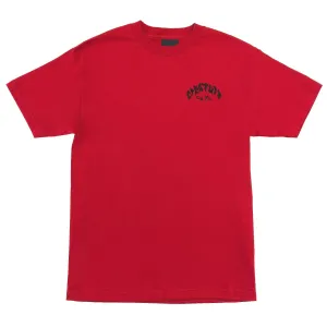 Adjustable Fastenings CREATURE STRAIGHT AWAY HEAVYWEIGHT TSHIRT (CHERRY RED)