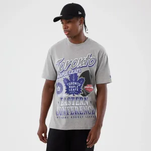 Toronto Maple Leafs NHL Sport Classic Grey T-Shirt Raw Edge Hem