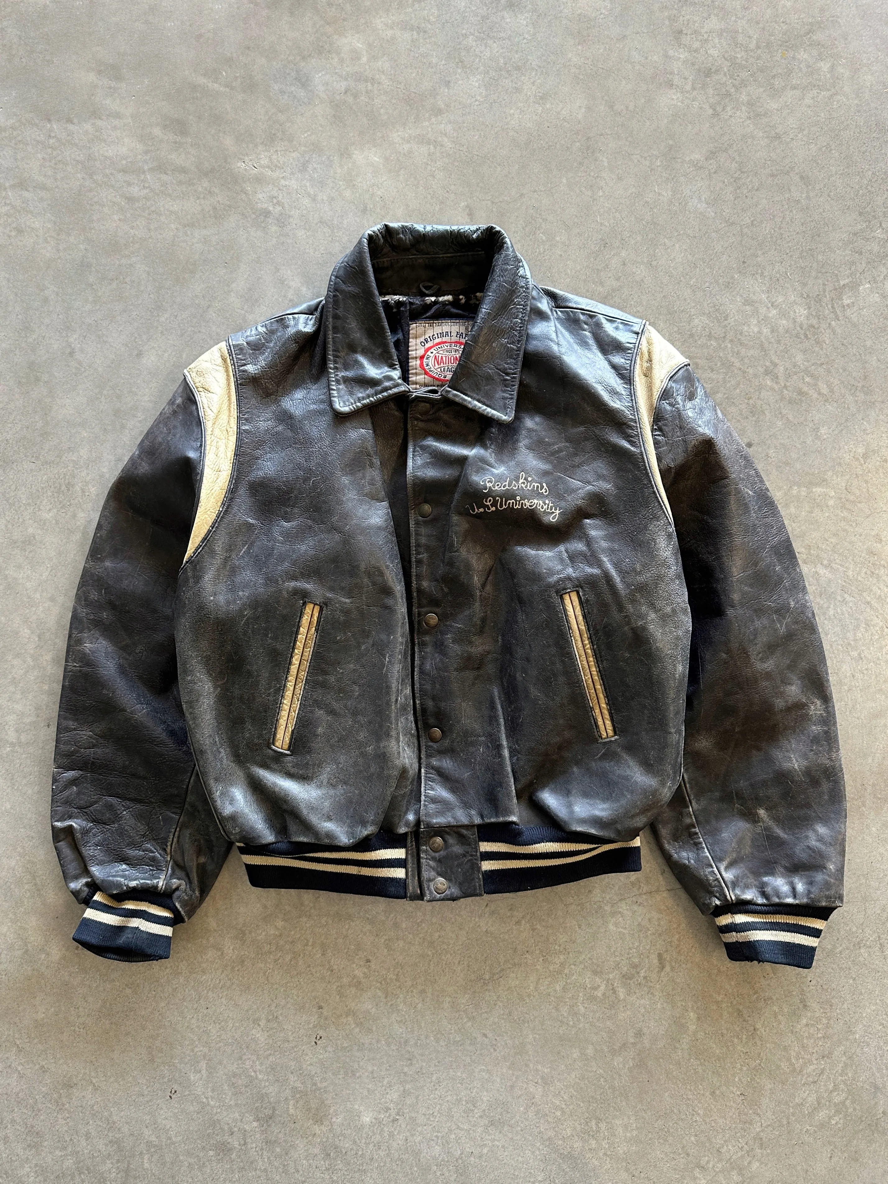 1990s Redskin leather Jacket (L) Durable Fabric NonRestrictiveCut