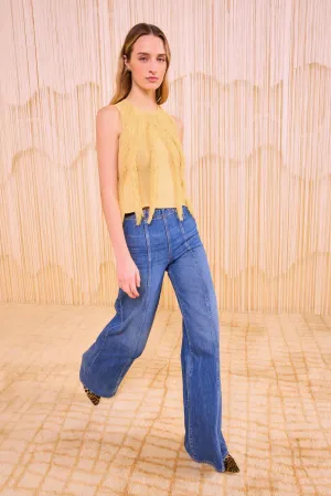 Bonnie Sleeveless Knit Top - Goldfinch Dream Base