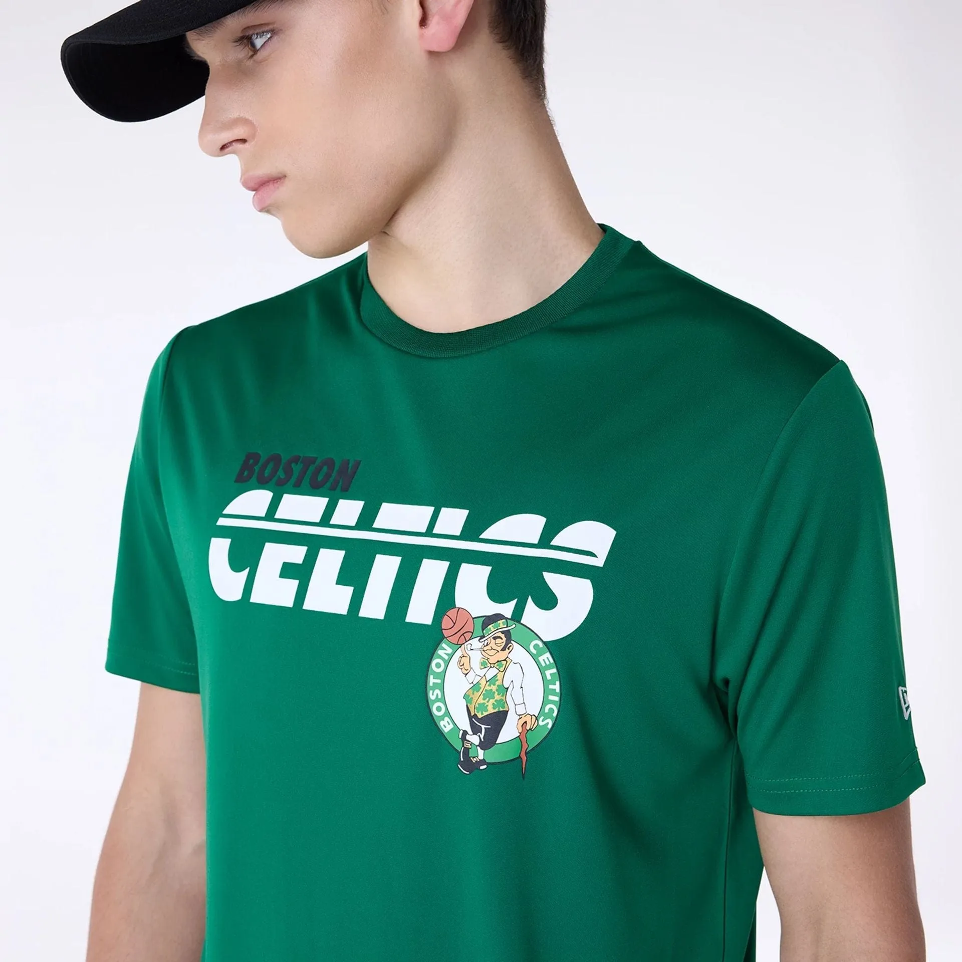 Boston Celtics NBA Essentials Green T-Shirt Fur combination Flexible Collar
