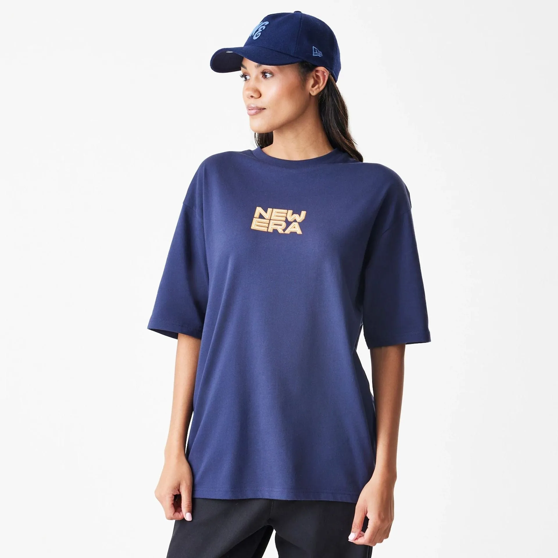 New Era Location Navy Oversized T-Shirt Soft Fit Wear