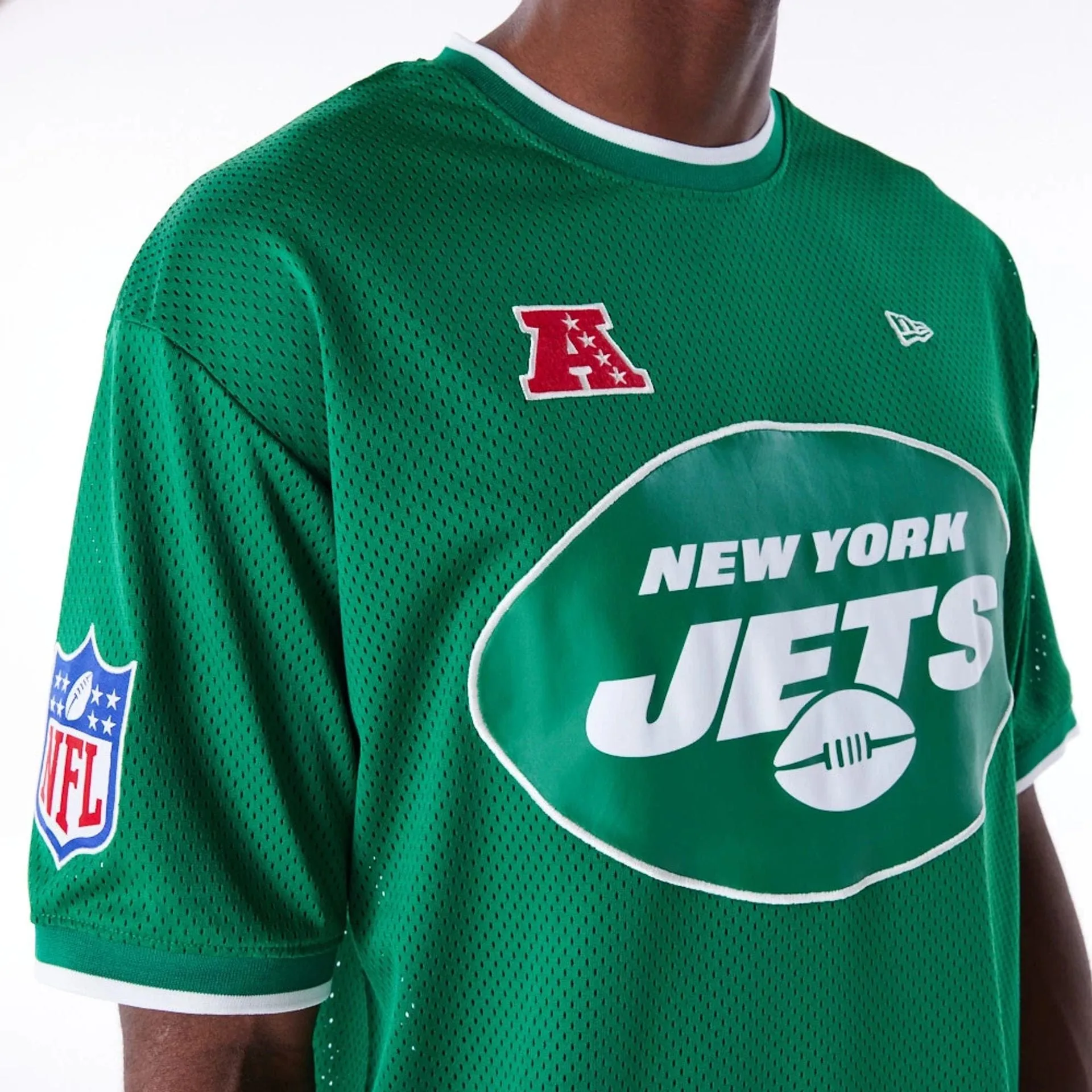 Anti Static Finish New York Jets NFL Mesh Green Oversized T-Shirt