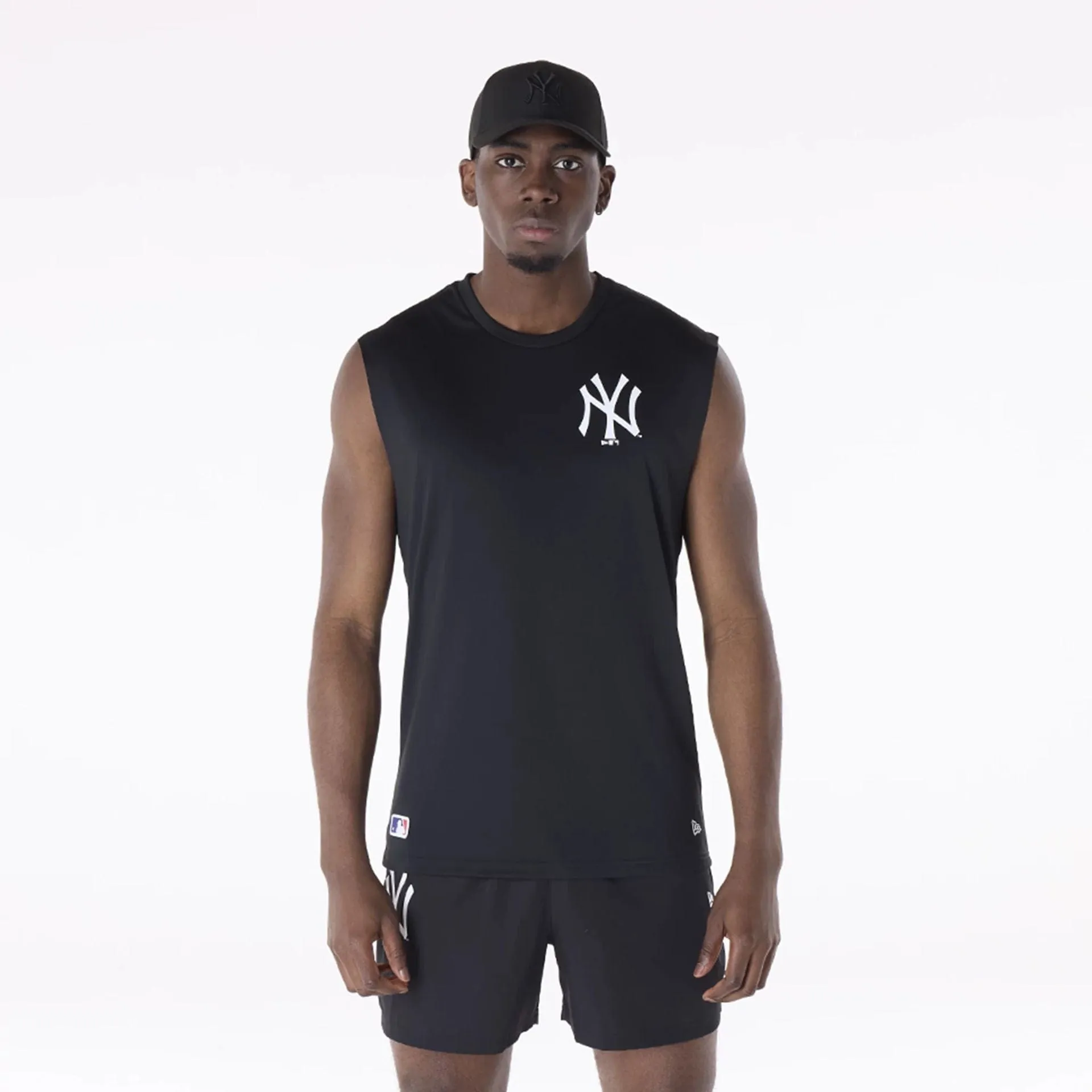 New York Yankees MLB Black Sleeveless Vest Vintage Wash