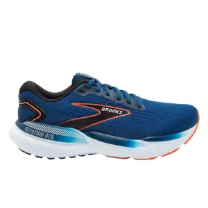 brooks Glycerin GTS 21 Men's Running Shoes running in a tennis court area shoes Dynamic flex