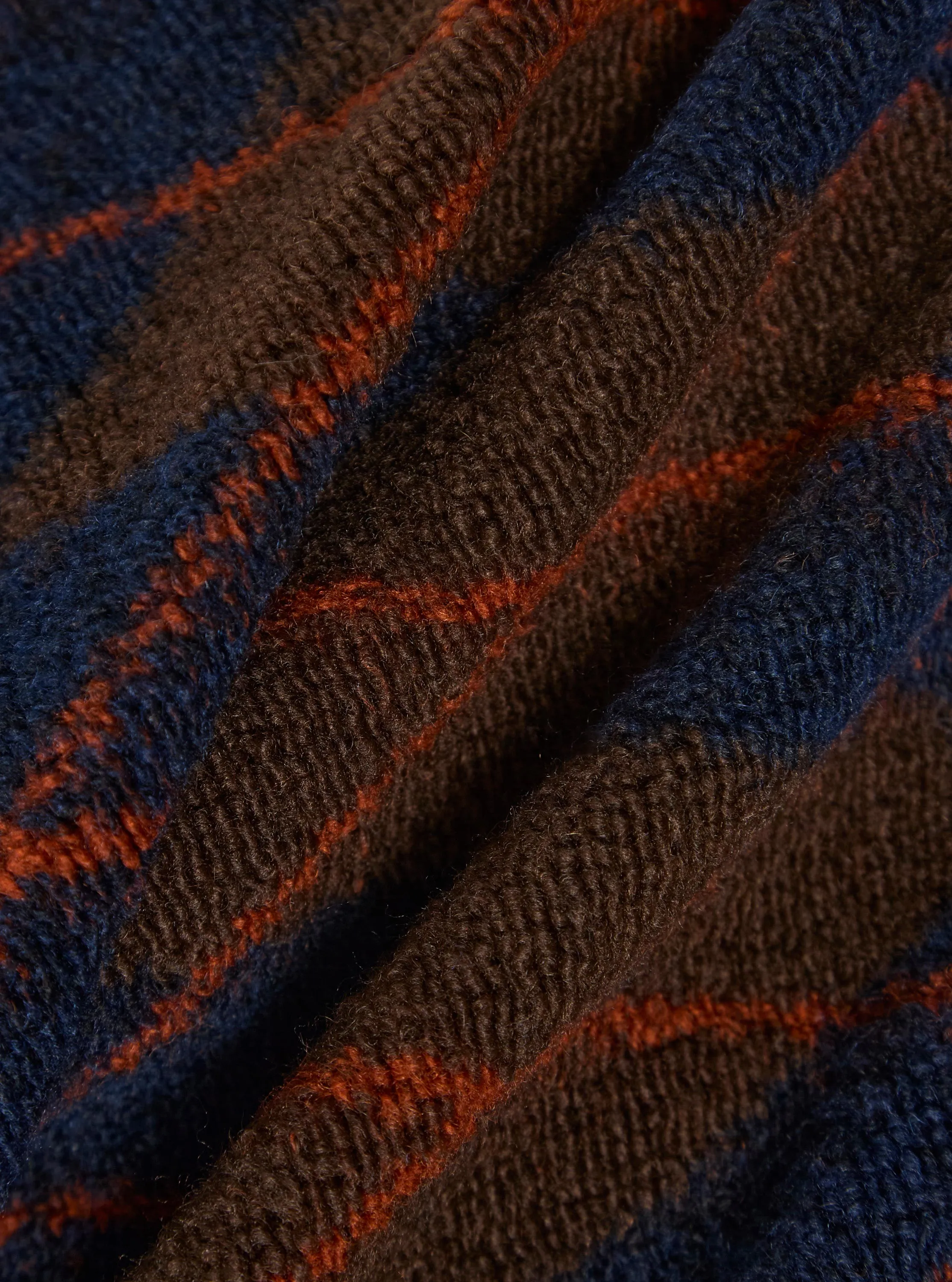 Sporty Design Brown/Navy Argyll Fleece Sleeveless Crew