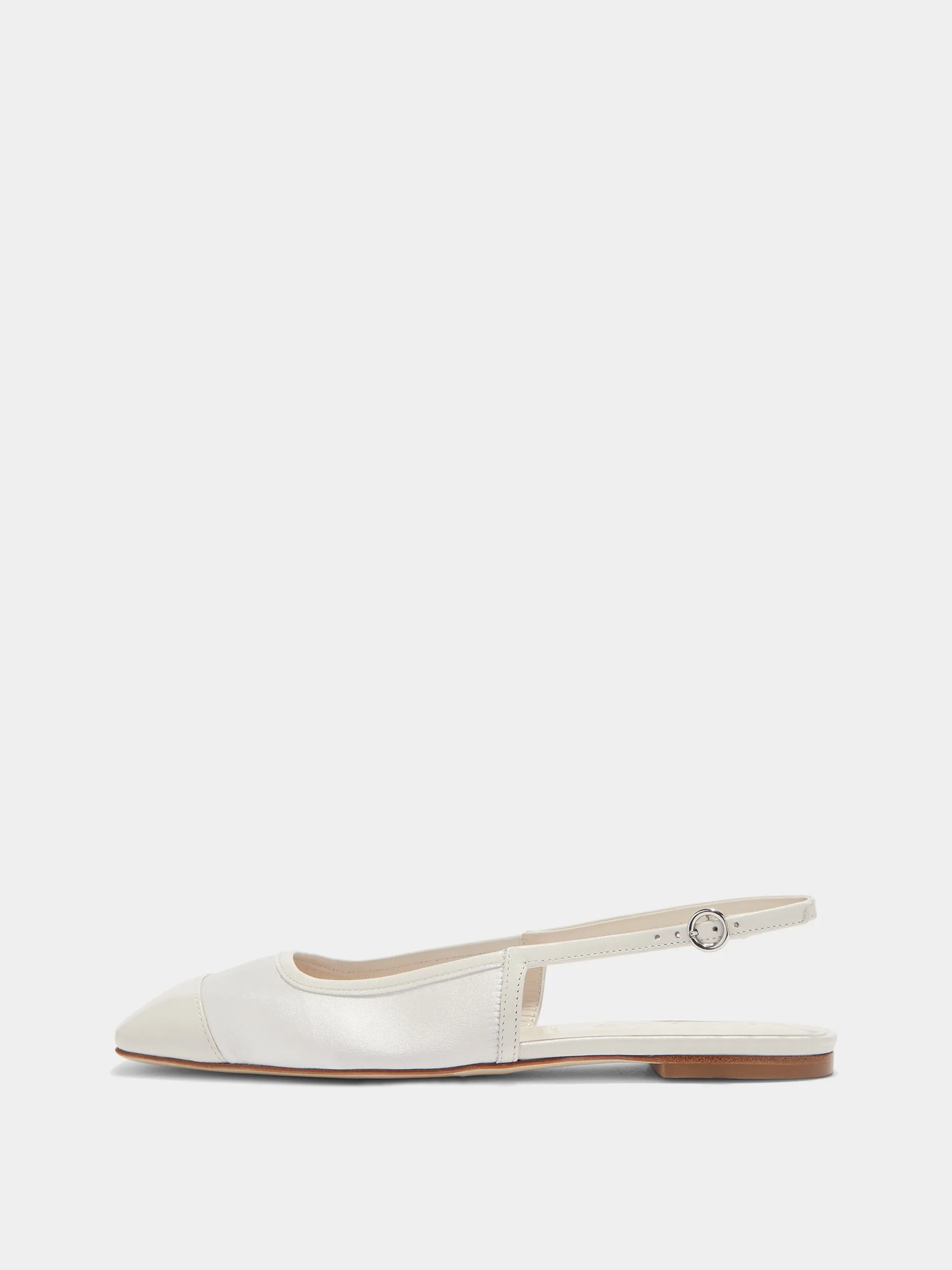 Geraldine Satin Toe-Cap Slingback Weekend Chill Textured Grip
