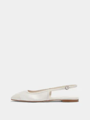 Geraldine Satin Toe-Cap Slingback Weekend Chill Textured Grip