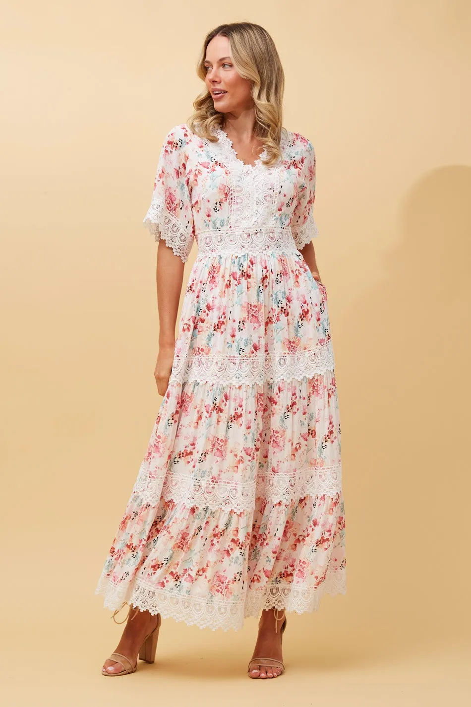 BYRON FLORAL MAXI DRESS Light and Comfortable