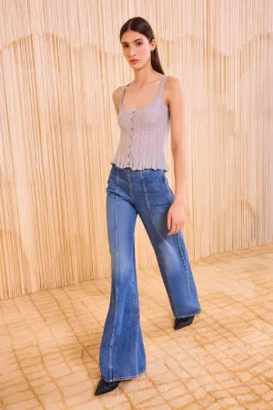 Feather Glow Callie Knit Camisole - Slate