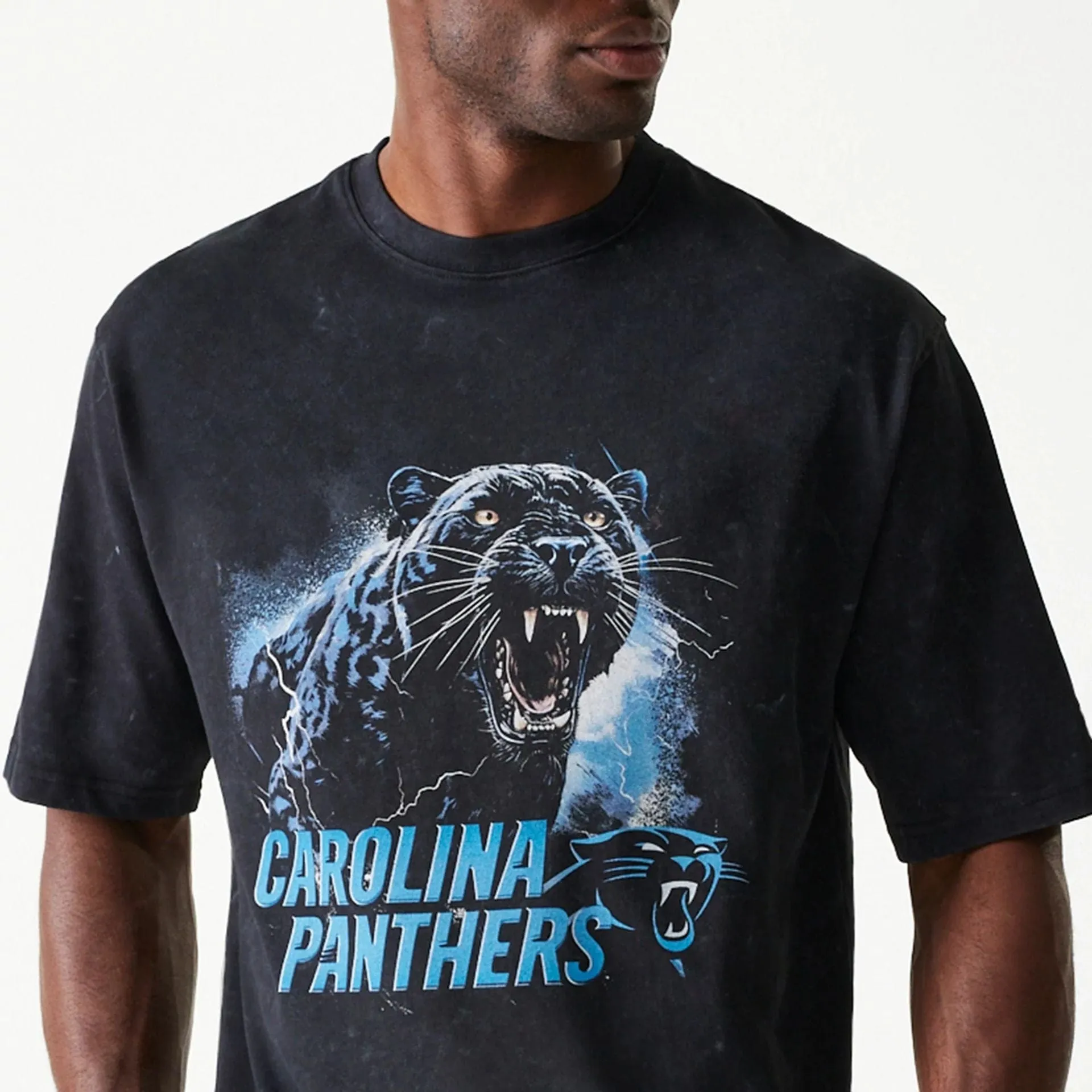 Carolina Panthers NFL Games Premium Apparel Black Oversized T-Shirt Ultimate Comfort