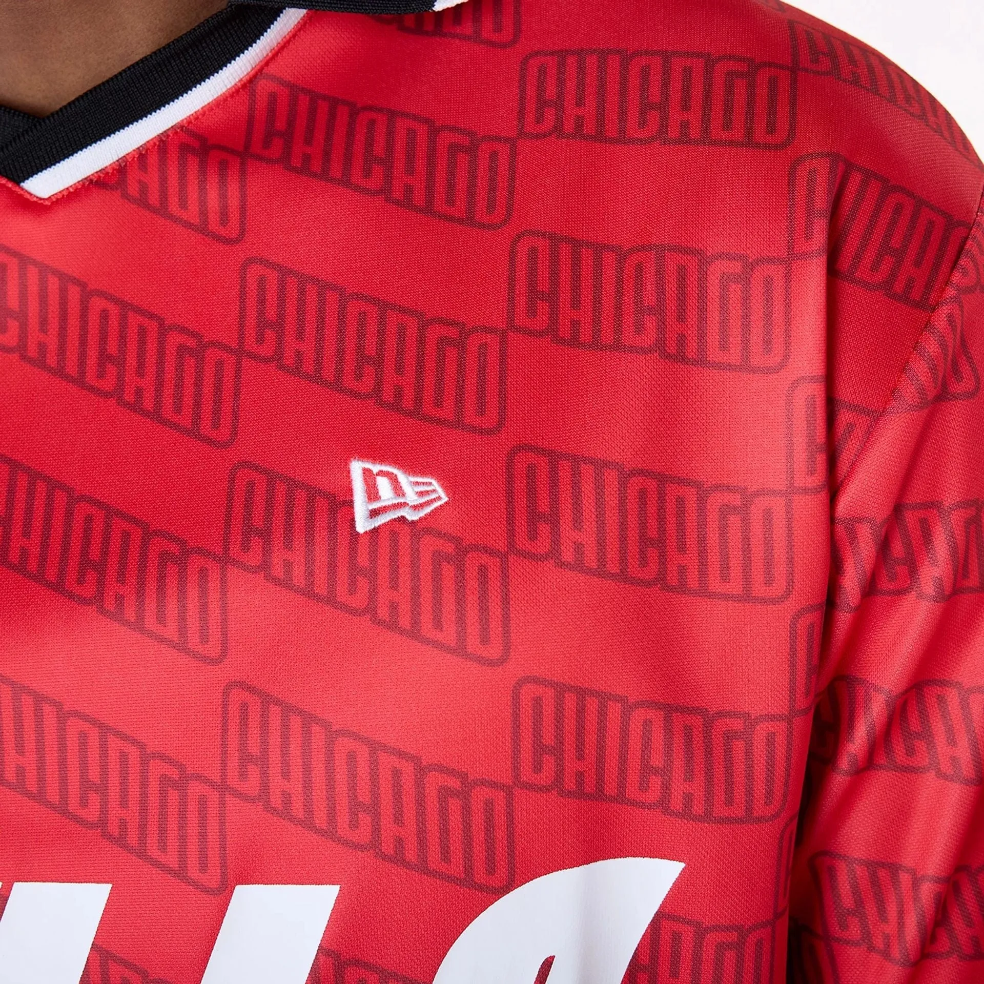 Garment Dyed Technique Chicago Bulls NBA Soccer Red Oversized T-Shirt