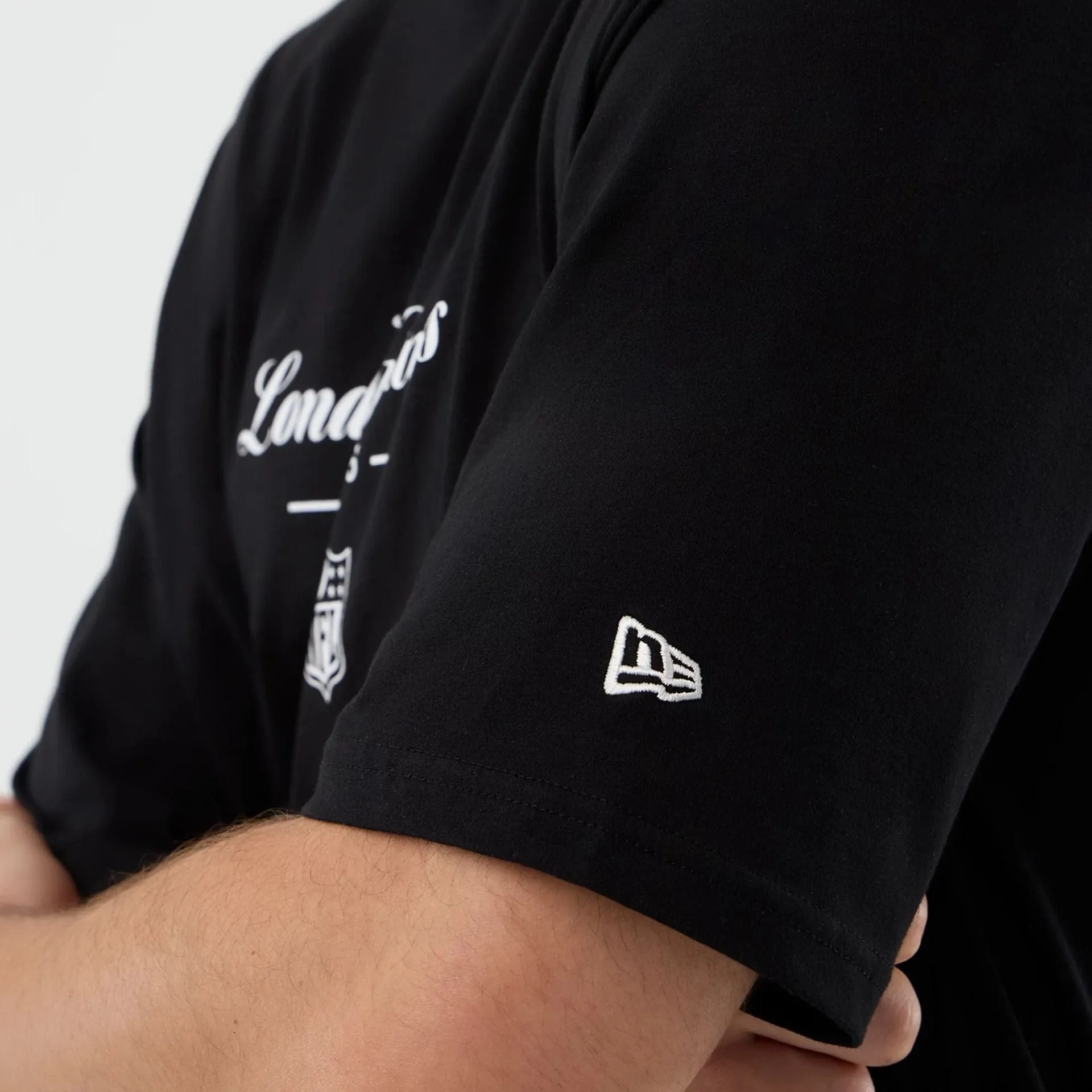 Light Style London Games NFL International Series Games Black Oversized T-Shirt