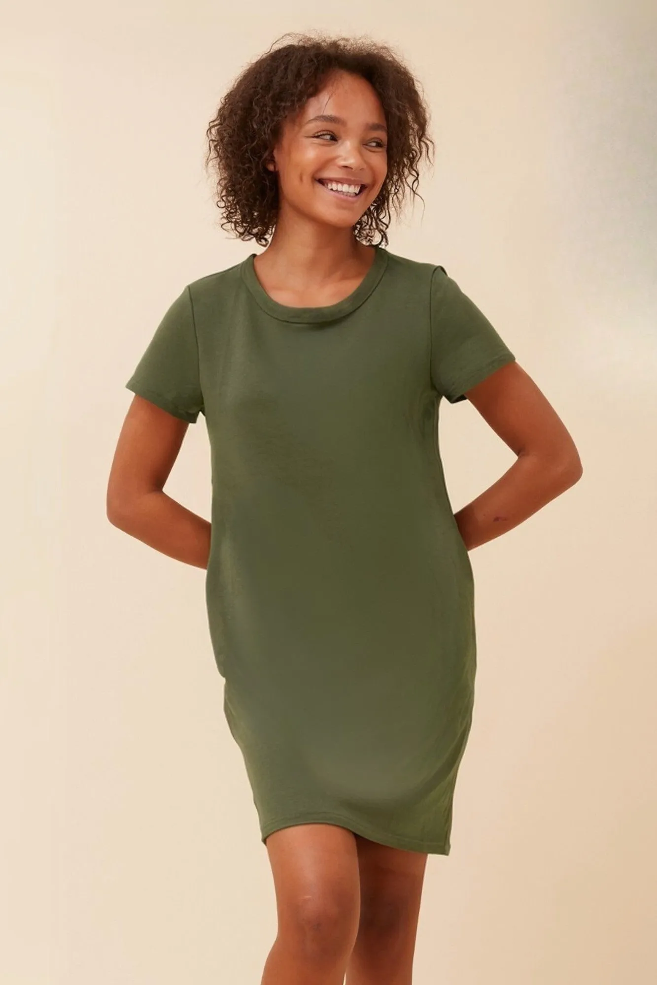 Wave Soft Edgy Layers FLORINDA SOLID SHORT DRESS