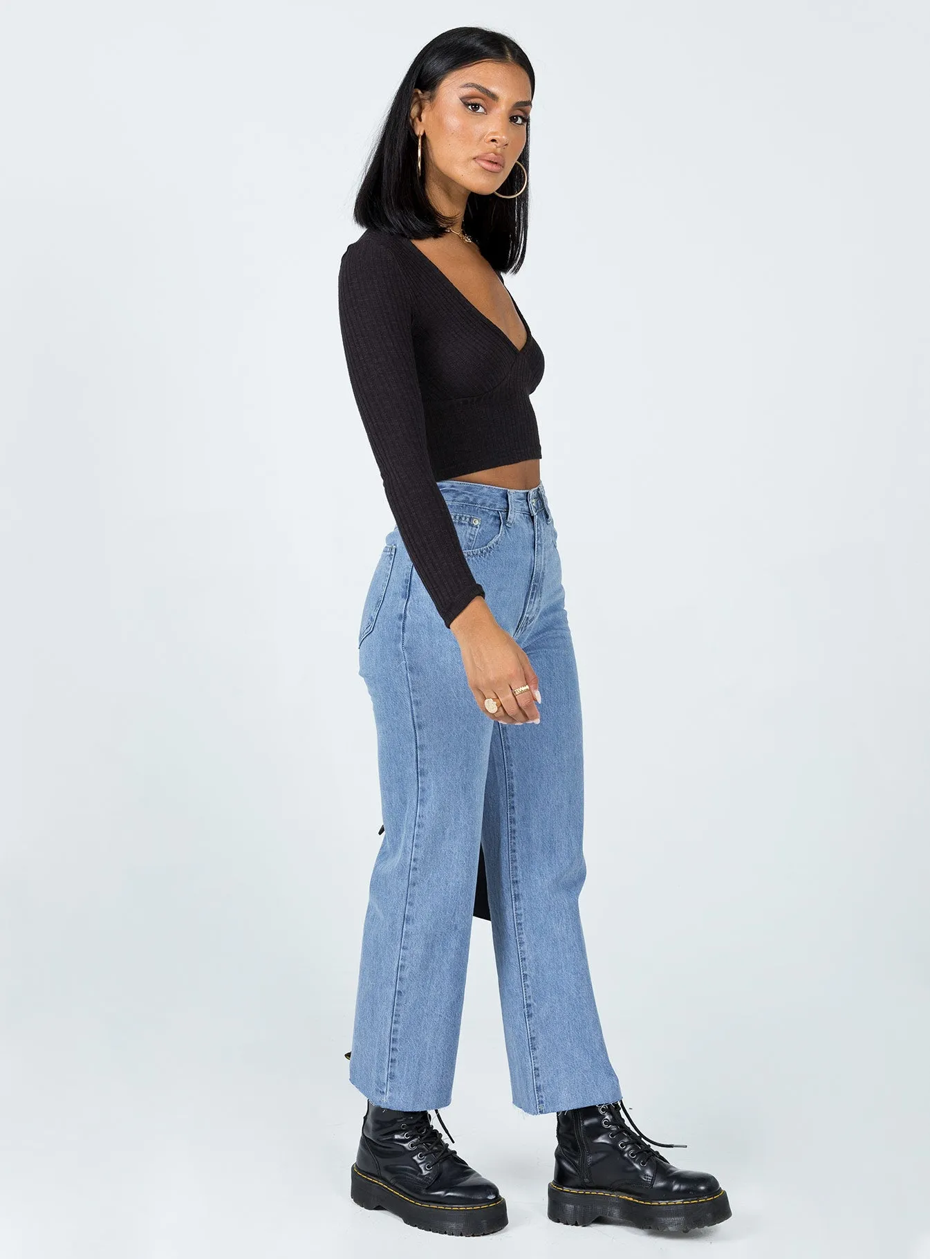 Life Ready Trend Friendly Damika Wide Leg Denim Jeans