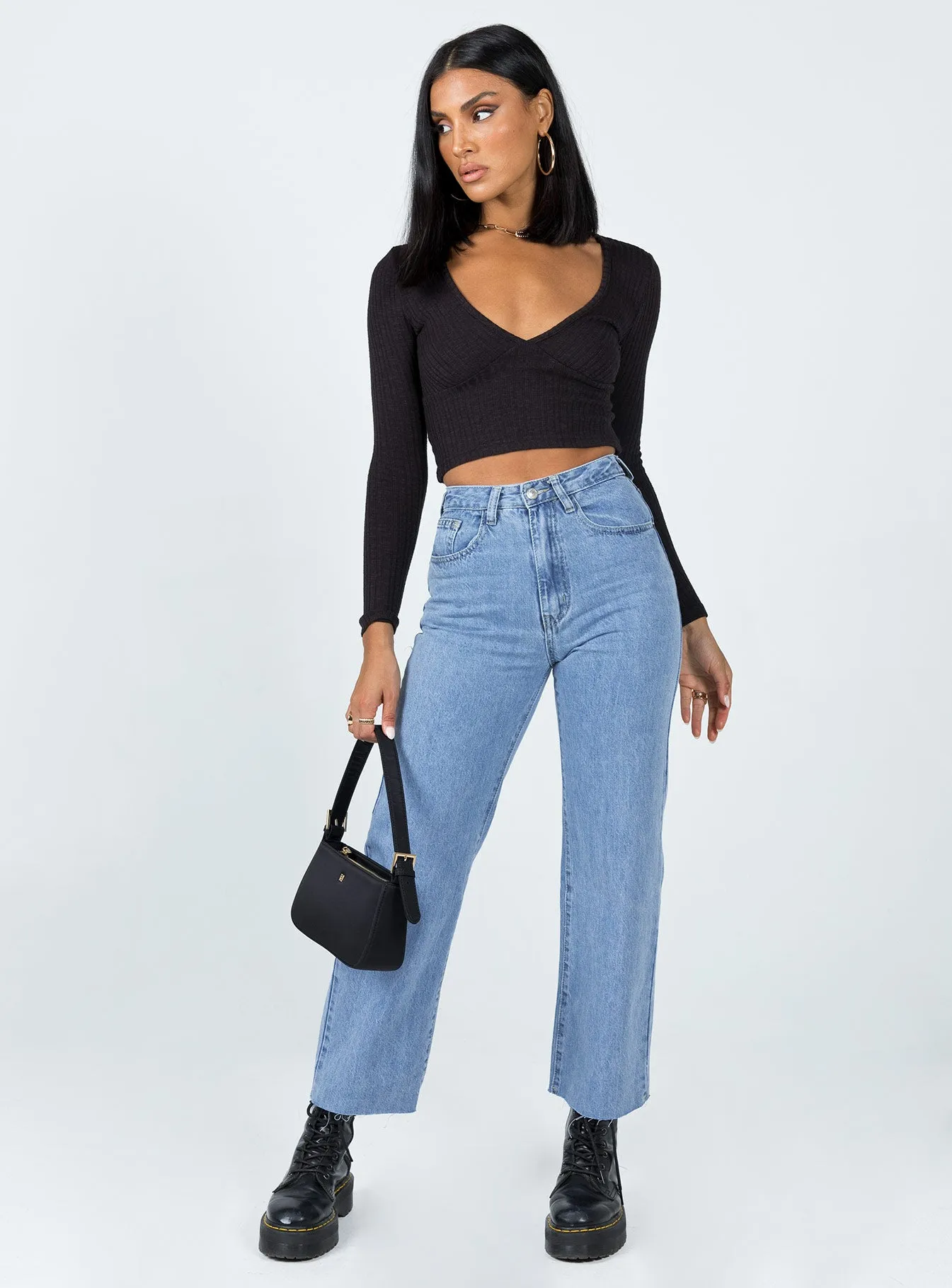 Damika Wide Leg Denim Jeans Active Touch