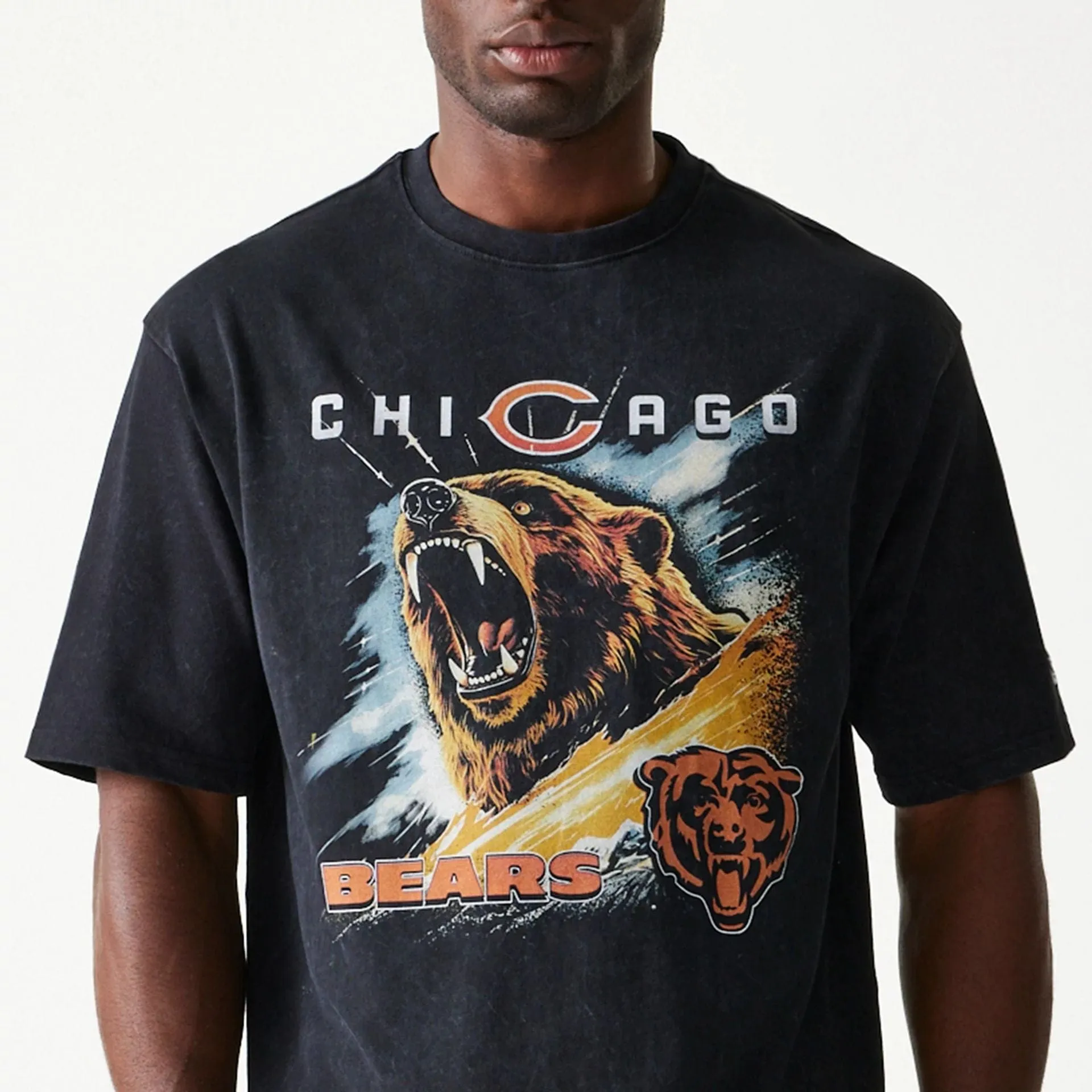 Chicago Bears NFL Games Premium Apparel Black Oversized T-Shirt Quick Dry Comfort Outdoor Sports