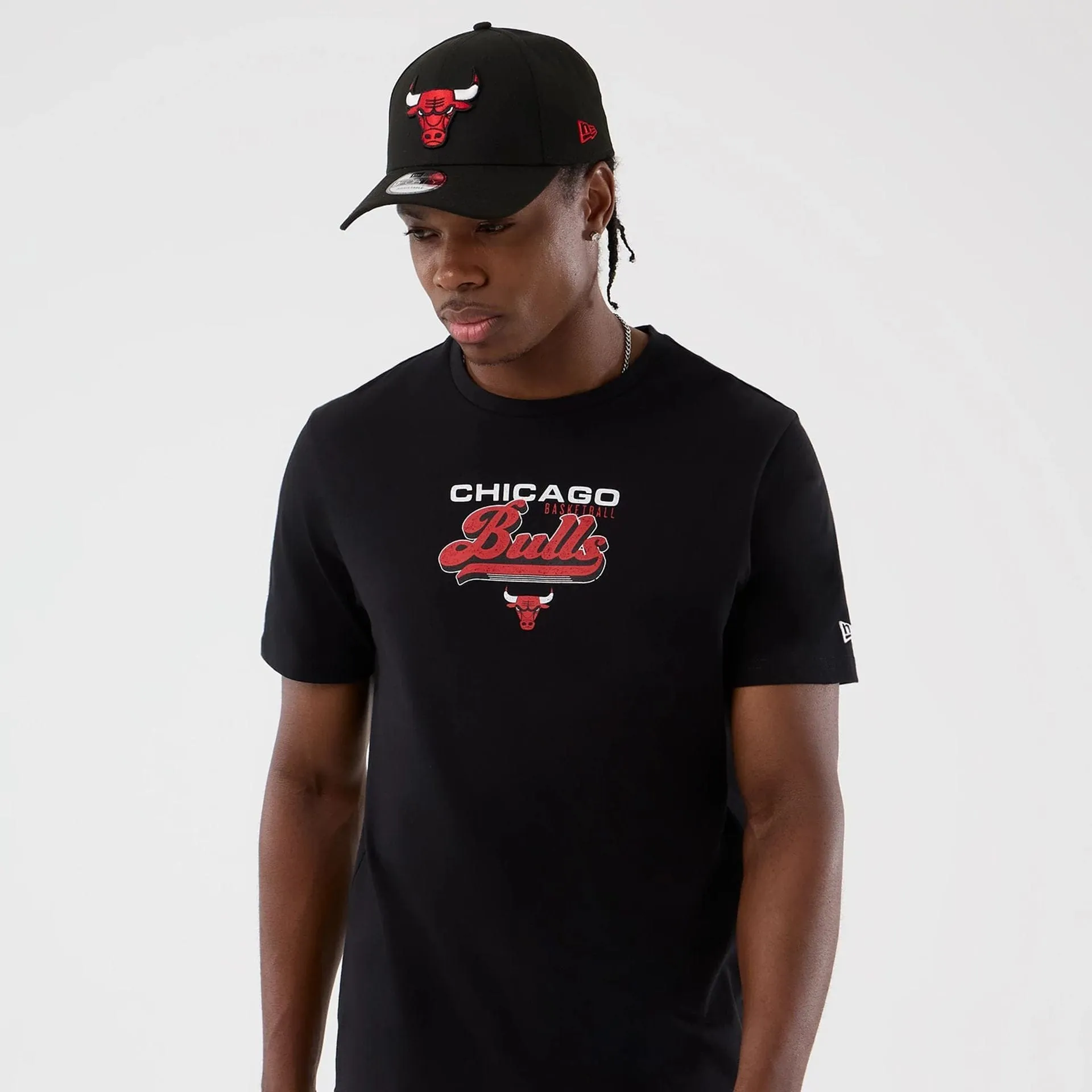 Sporty Style Wear Chicago Bulls NBA Back To School Black T-Shirt