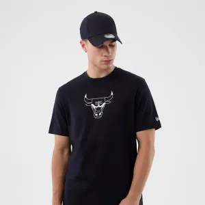 Boat neck style Chicago Bulls NBA Back To School Navy T-Shirt