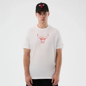 short sleeved UltraSoftBrushedInterior Chicago Bulls NBA Back To School White T-Shirt