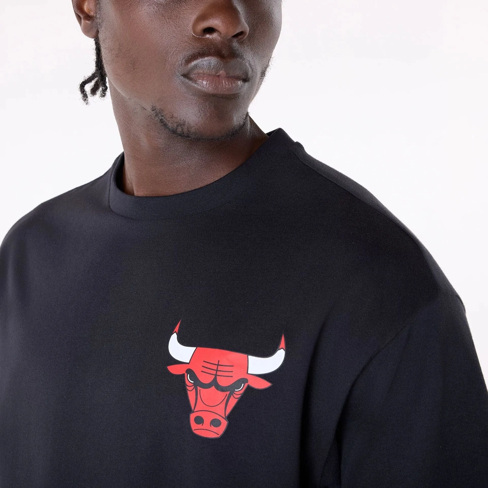 Chicago Bulls NBA Font Graphic Black T-Shirt Cozy Wearable