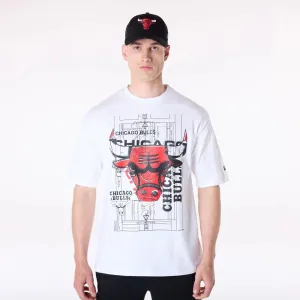 Chicago Bulls NBA Graphic White T-Shirt Premium Cotton