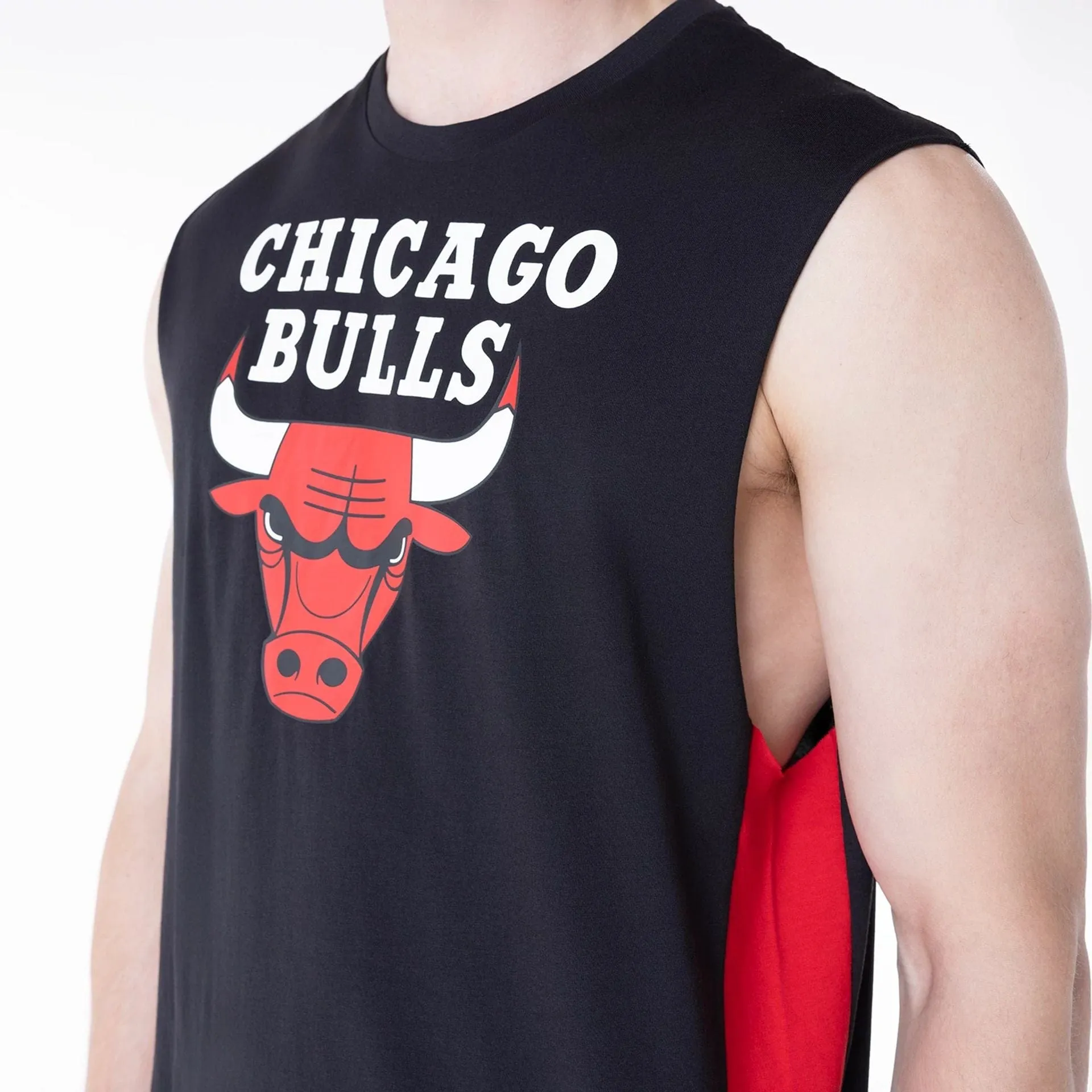 Non Shrink Material Chicago Bulls NBA Panel Black Vest