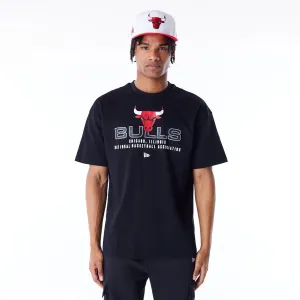 StretchComfortWeave Chicago Bulls NBA Tech Black Oversized T-Shirt