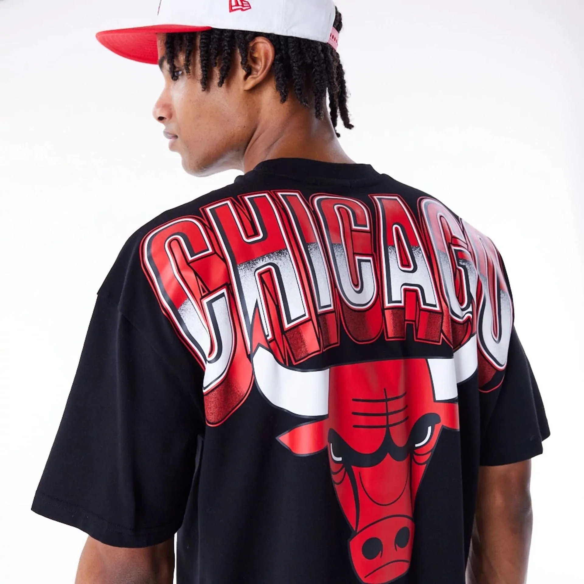 Modern Outfit PreShrunkCotton Chicago Bulls NBA Tech Black Oversized T-Shirt