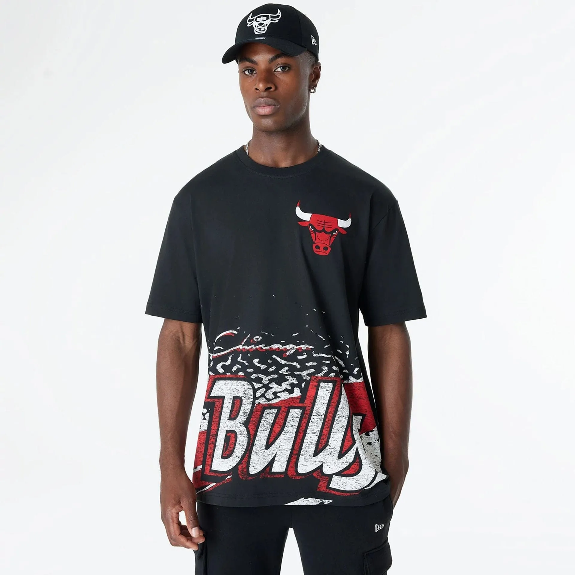 Casual Look Wear Lightweight Comfort Wear Chicago Bulls Sport Classic Black T-Shirt