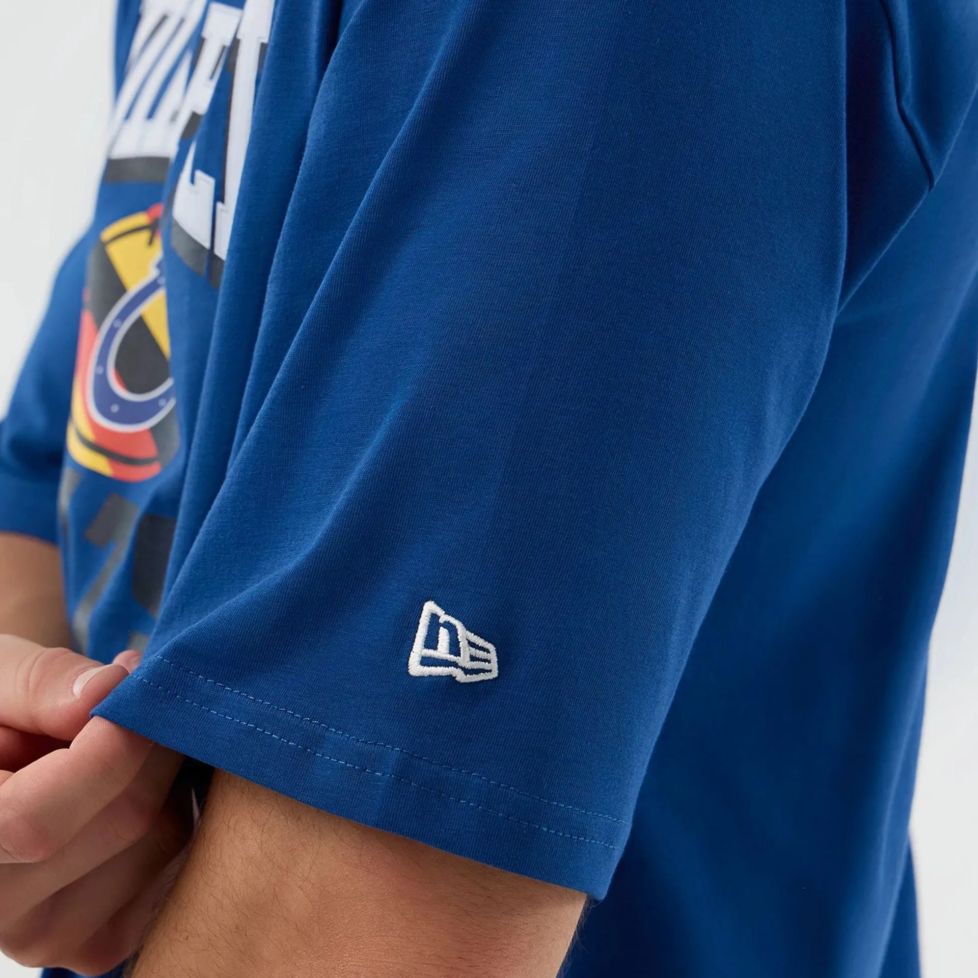 All-Day Comfort Wear Fun and Playful Indianapolis Colts NFL International Series Games Blue Oversized T-Shirt