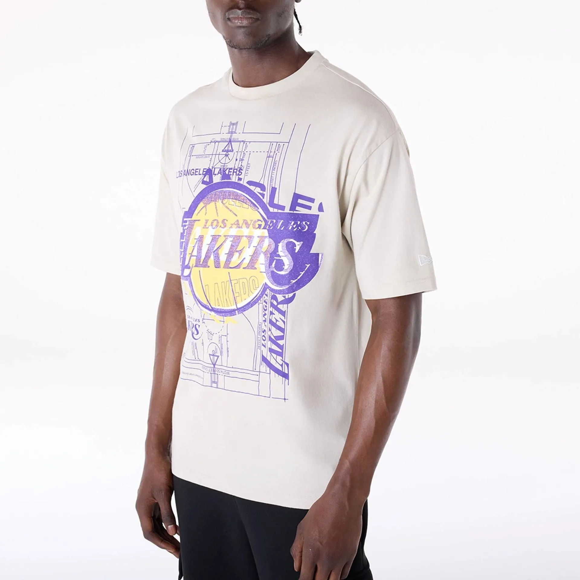 LA Lakers NBA Graphic Cream T-Shirt Breezy Comfort