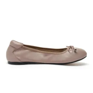 Sandringham - Dusky Pink Leather Ballet Flats Soft Layers