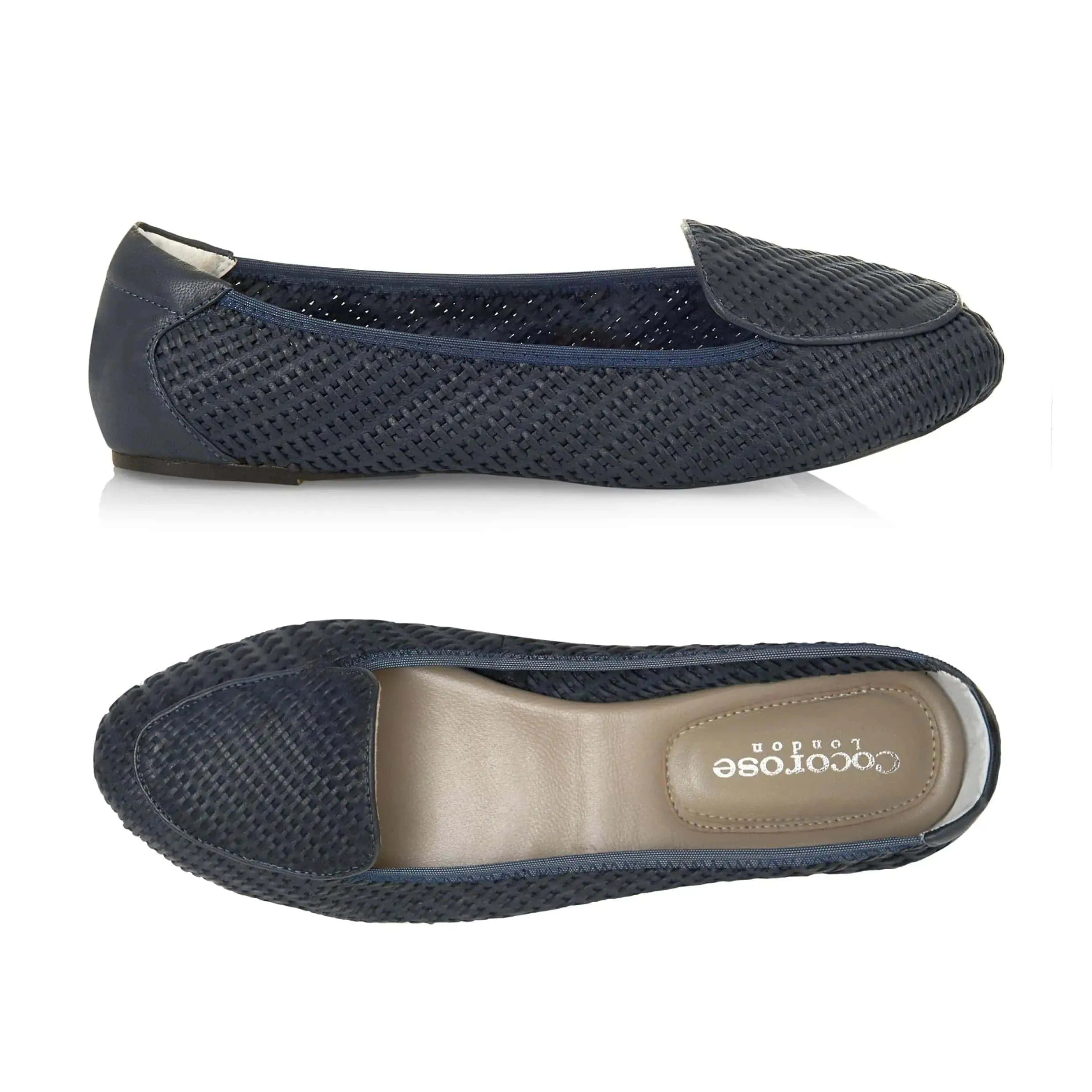 Boat shoes Creek Walk Clapham - Navy Woven Leather Loafers