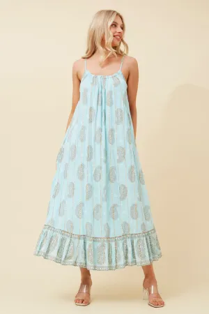 CLARISA FOIL PRINT MAXI DRESS Evening Ready