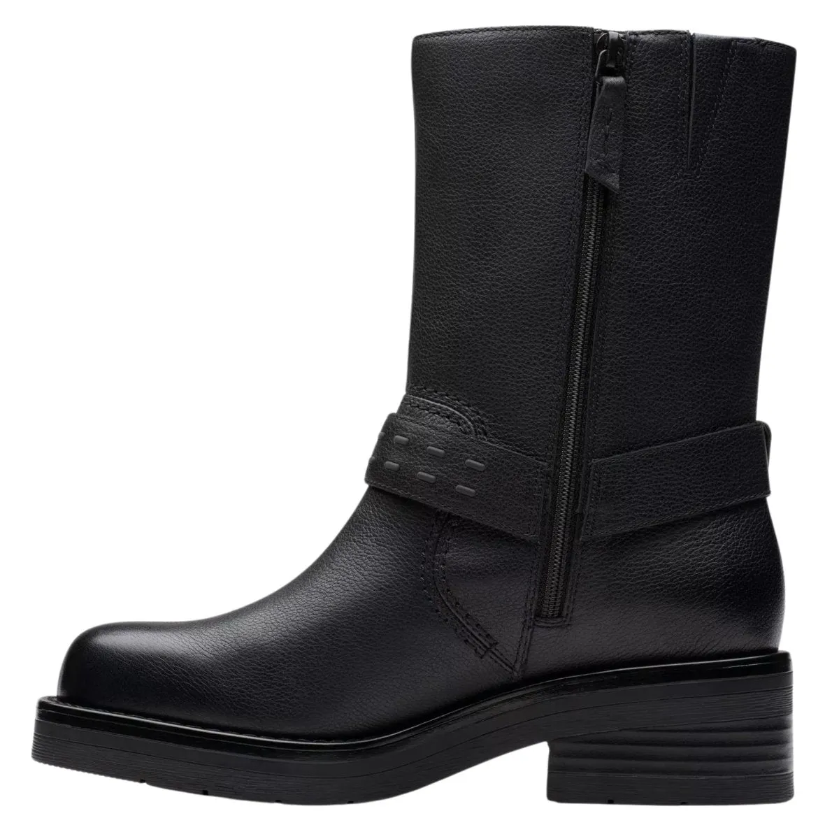 Clarks Women's Rebelle Up Black Leather City Tour Comfort   padding