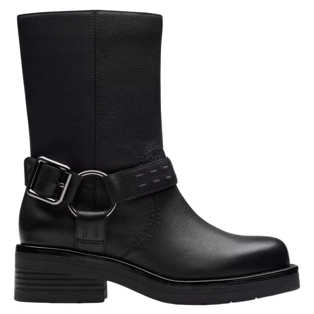 Plain Hike Clarks Women's Rebelle Up Black Leather