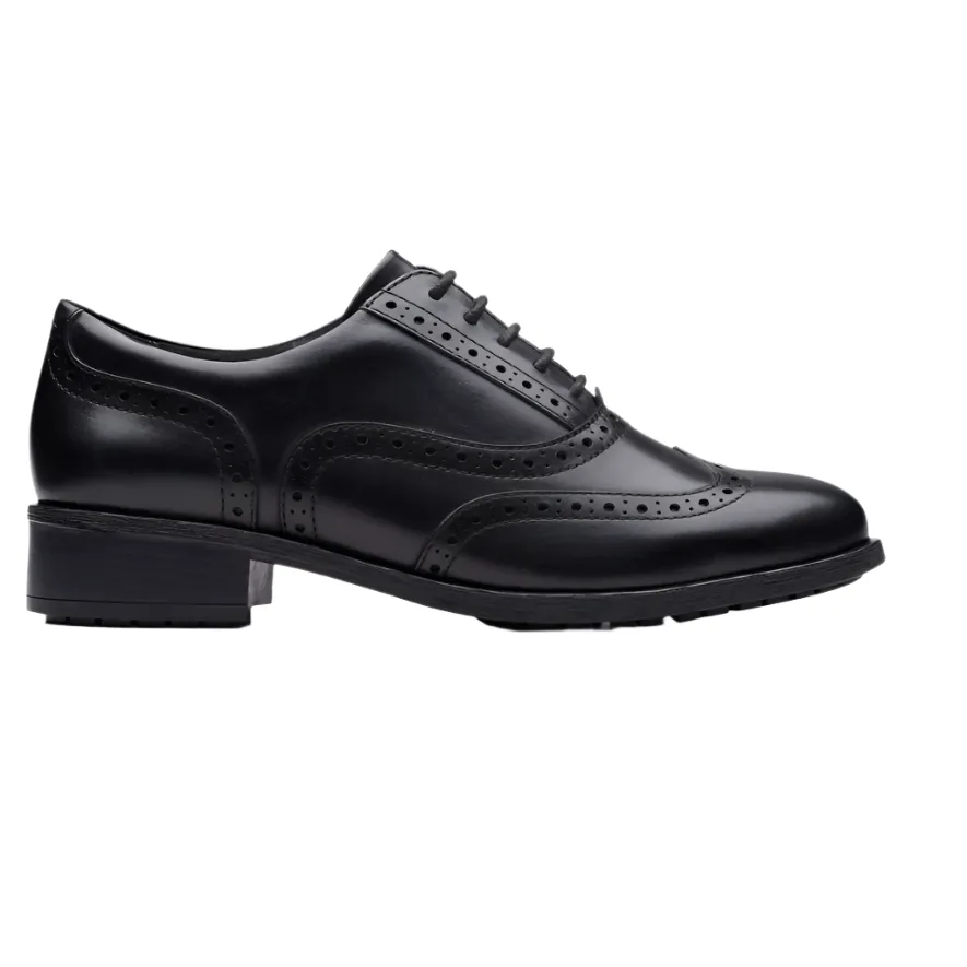 Zen Style Clarks Womens Shoe Havisham Oak Black Leather