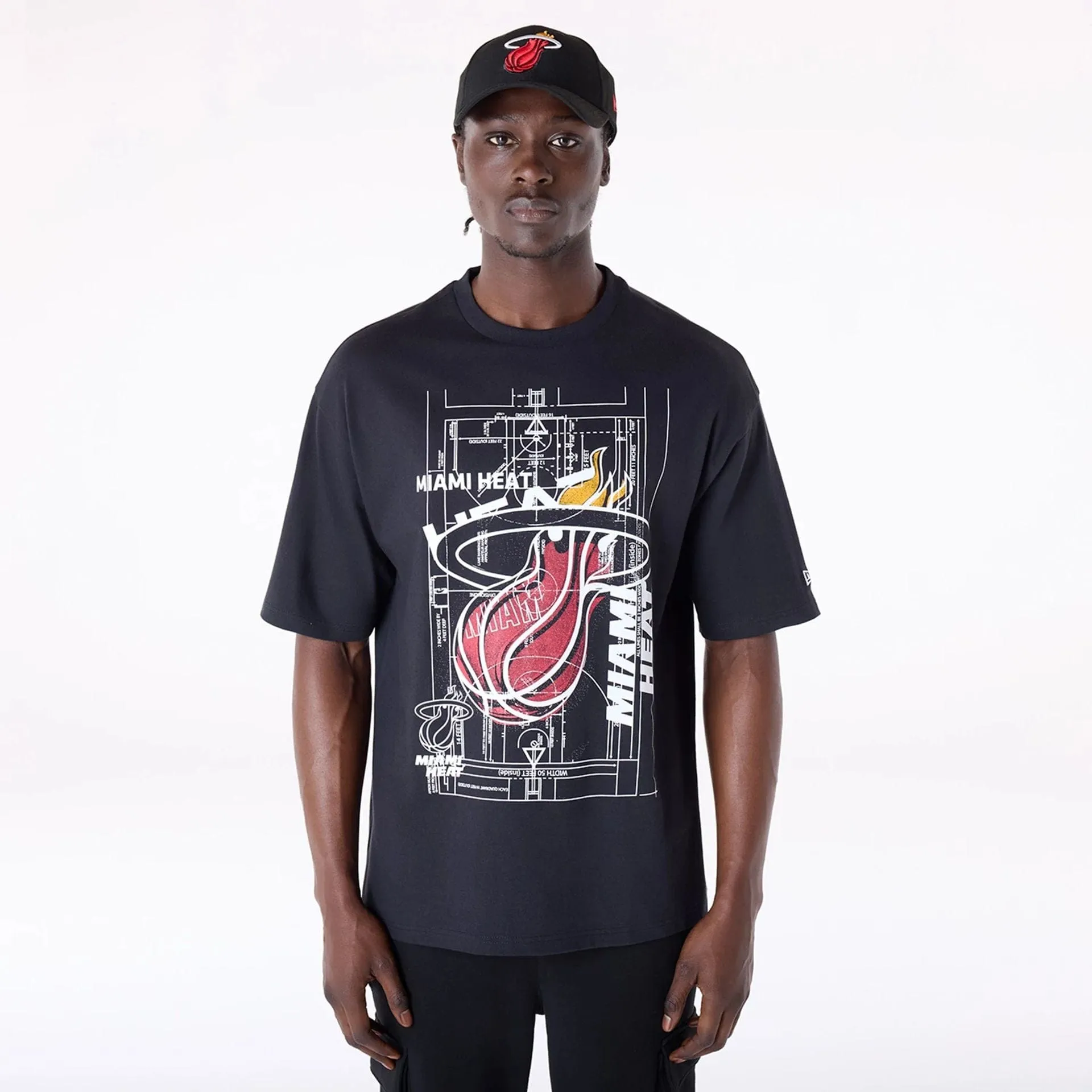 No Shrink Technology Miami Heat NBA Graphic Black T-Shirt