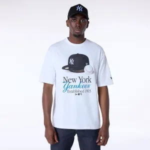 New York Yankees MLB Script White T-Shirt Friction Free Inner Lining Slim Fit Wear
