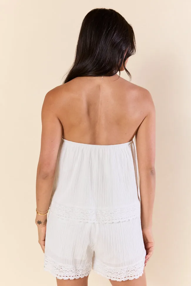 Bright Side White Tiered Romper SALE MoistureManagement Technology Active clothing
