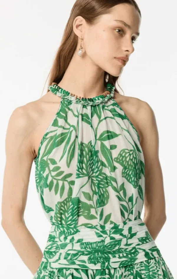 ReflectiveTrimDetails KnotFree Tailoring Cleo Top