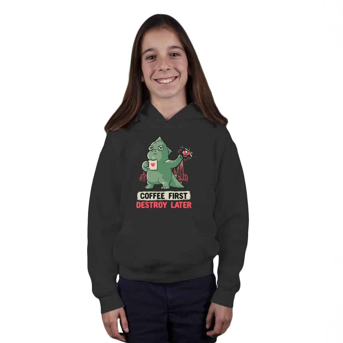 weekday wear Cozy Layers Coffee First Destroy Later