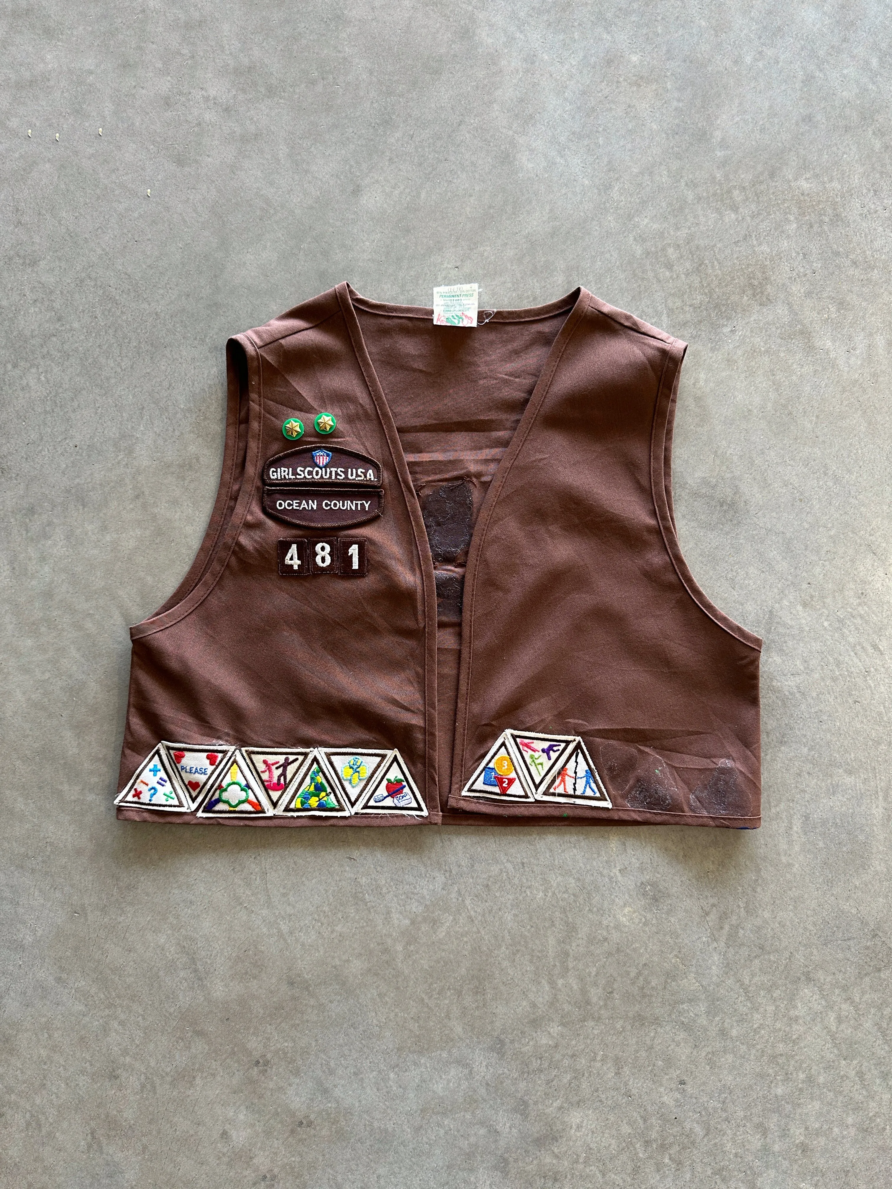 Buttery Soft Handfeel Elastic Binding 2000s scout vest (XS)