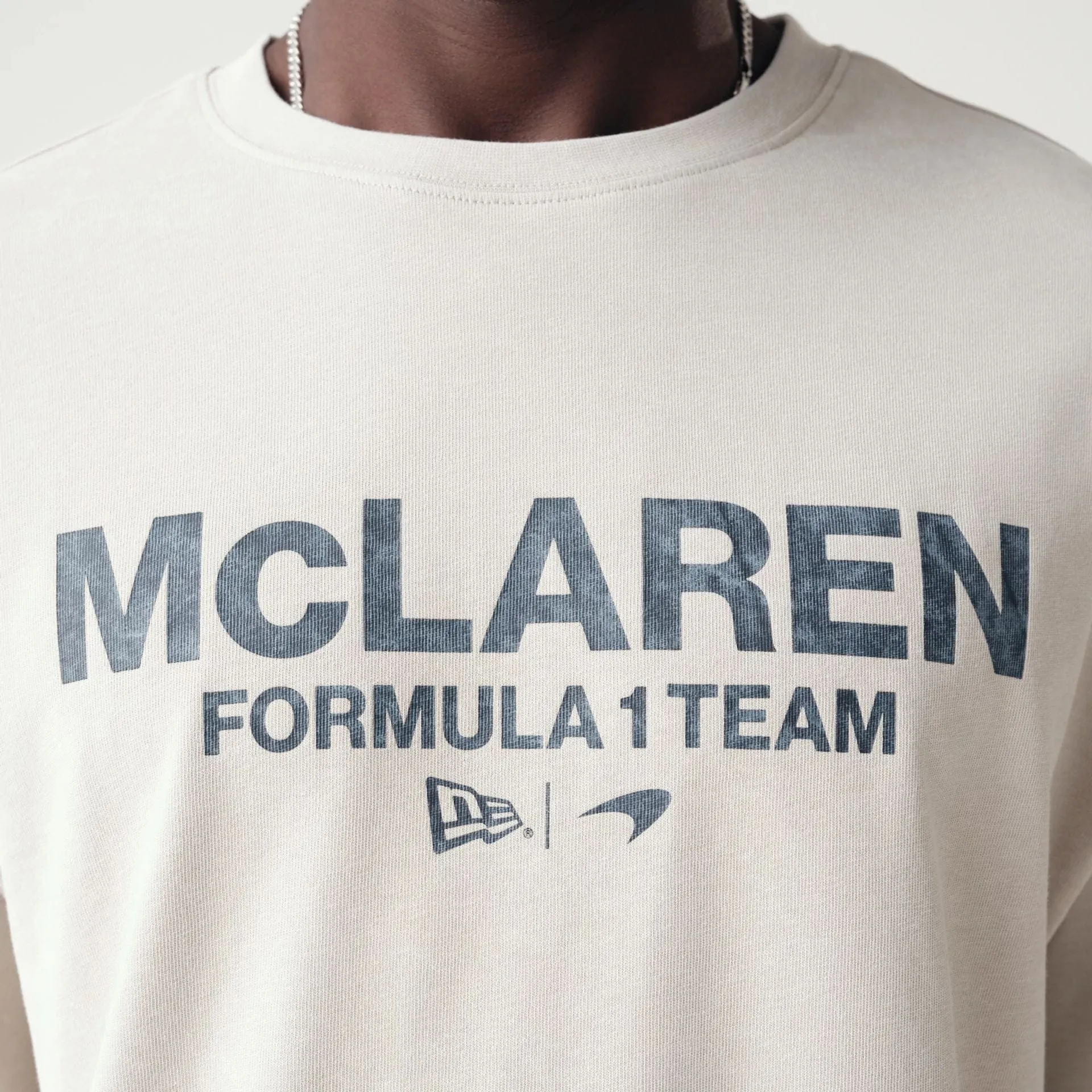 McLaren Racing Washed Pack Beige Oversized T-Shirt Comfy All-Day