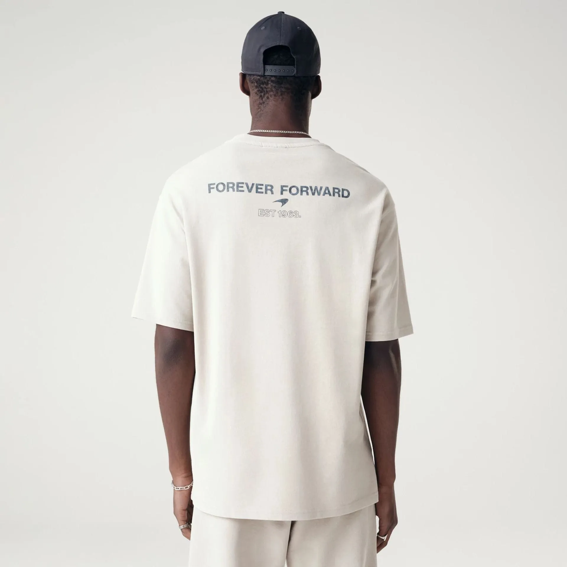 McLaren Racing Washed Pack Beige Oversized T-Shirt Layer Ready Soft Stretch Fit